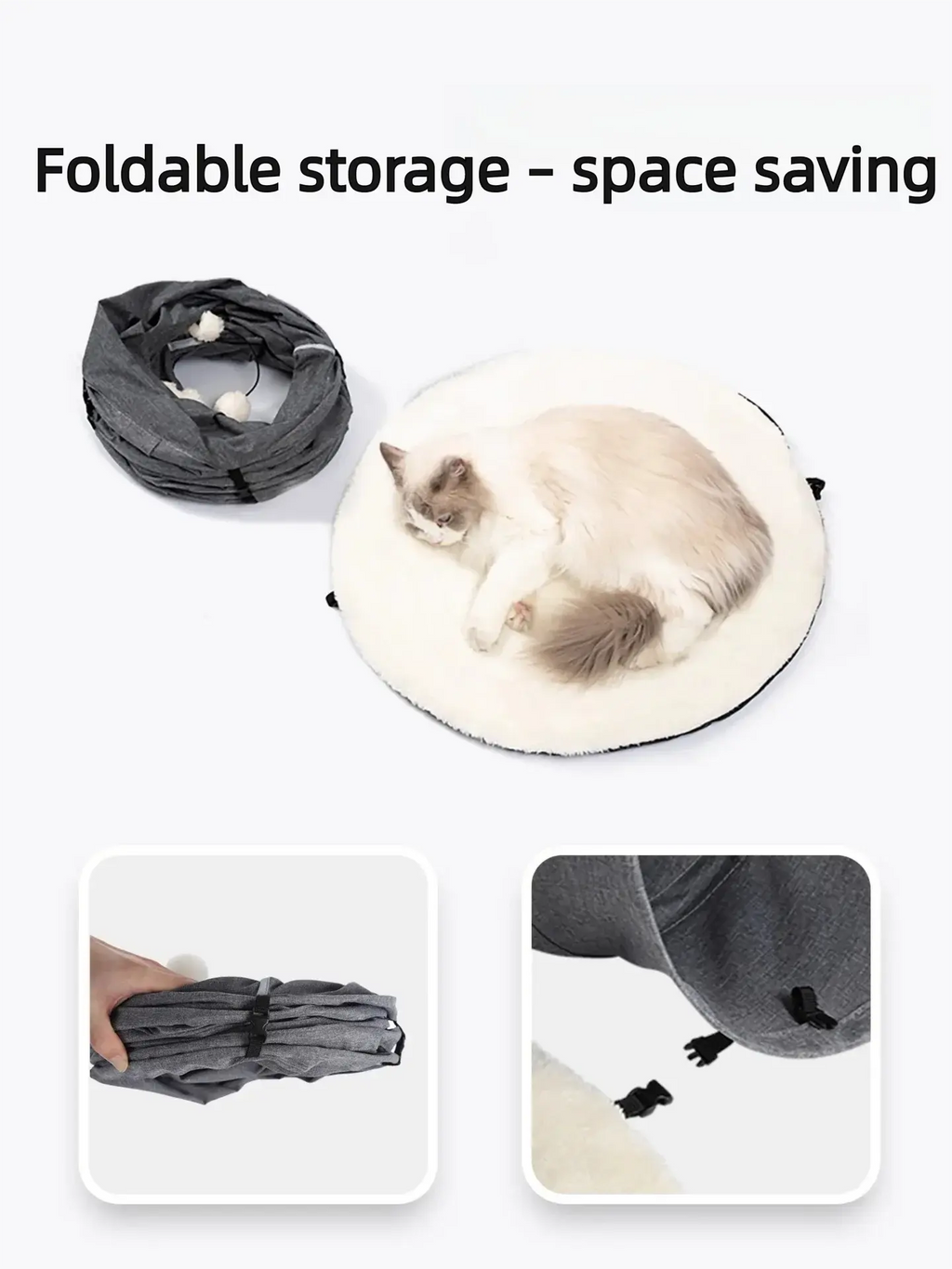Foldable Cat Tunnel - Luxe Whiskers