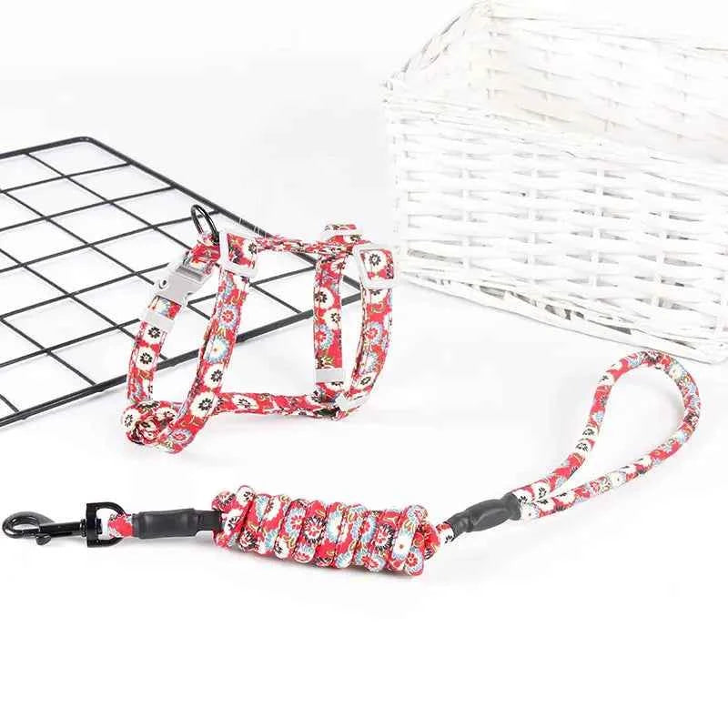 Adjustable Traction Cat Halter Collar Harness - Luxe Whiskers