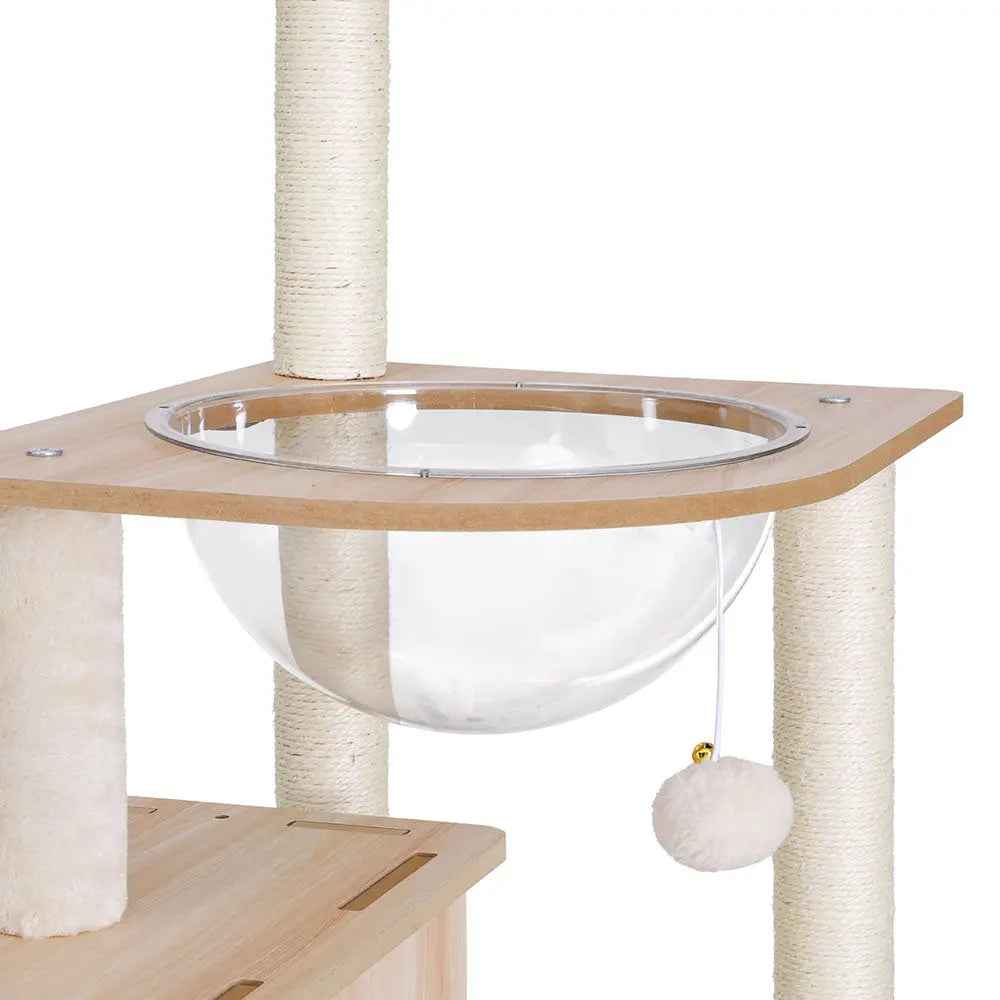 i.Pet Wooden Condo Cat Tree Tower- 142cm - Luxe Whiskers