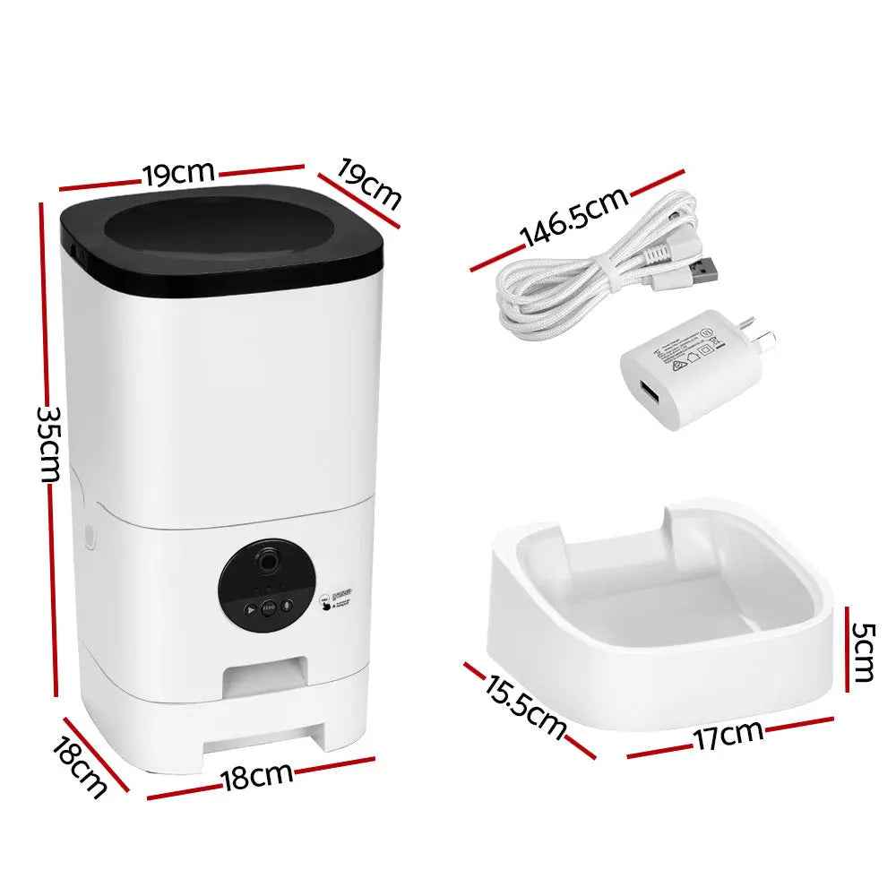 i.Pet Automatic Wifi Camera Pet Feeder - 6L - Luxe Whiskers