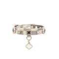 Leather Clover Cat Collar - Luxe Whiskers
