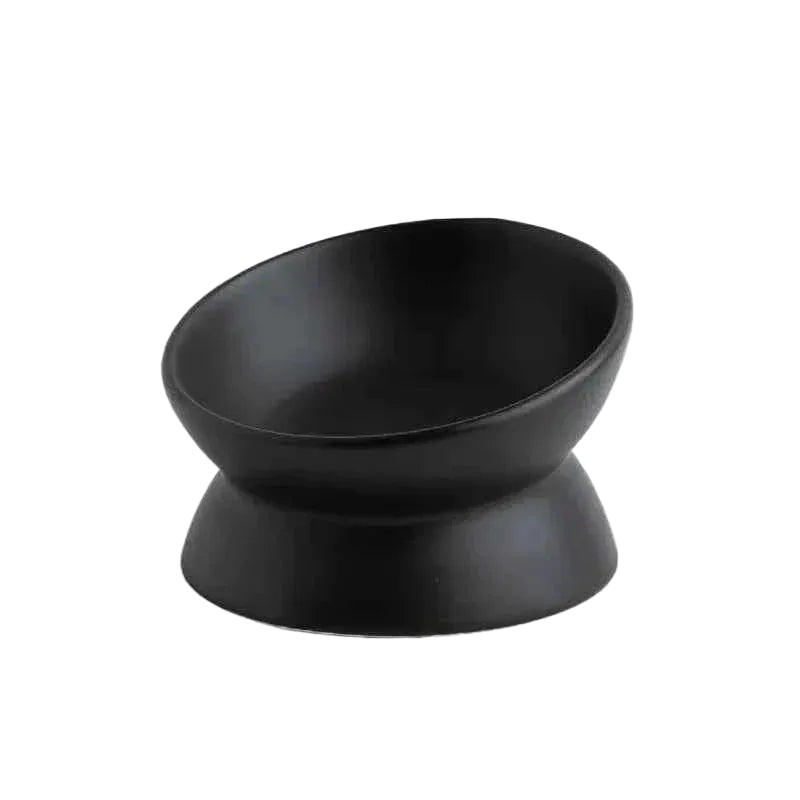 Tiltered Ceramic Cat Feeding Bowl - Luxe Whiskers