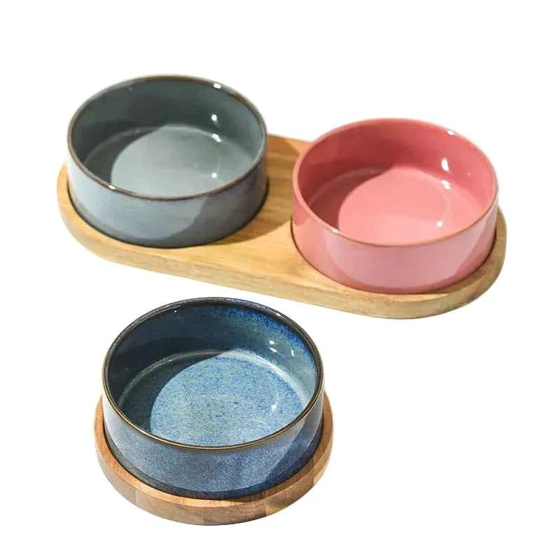 Ceramic Cat Feeding Bowl - Luxe Whiskers