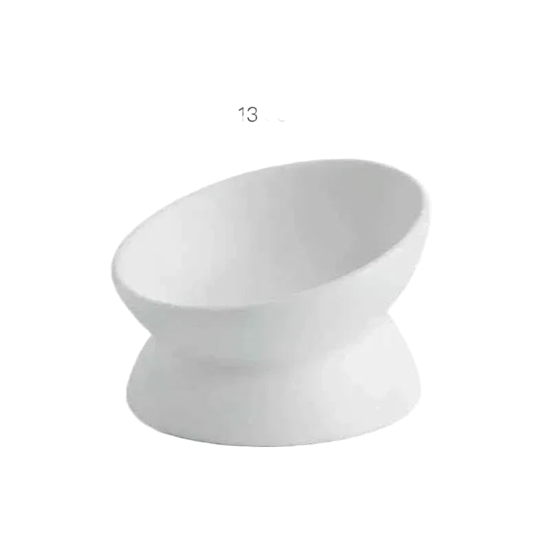 Tiltered Ceramic Cat Feeding Bowl - Luxe Whiskers