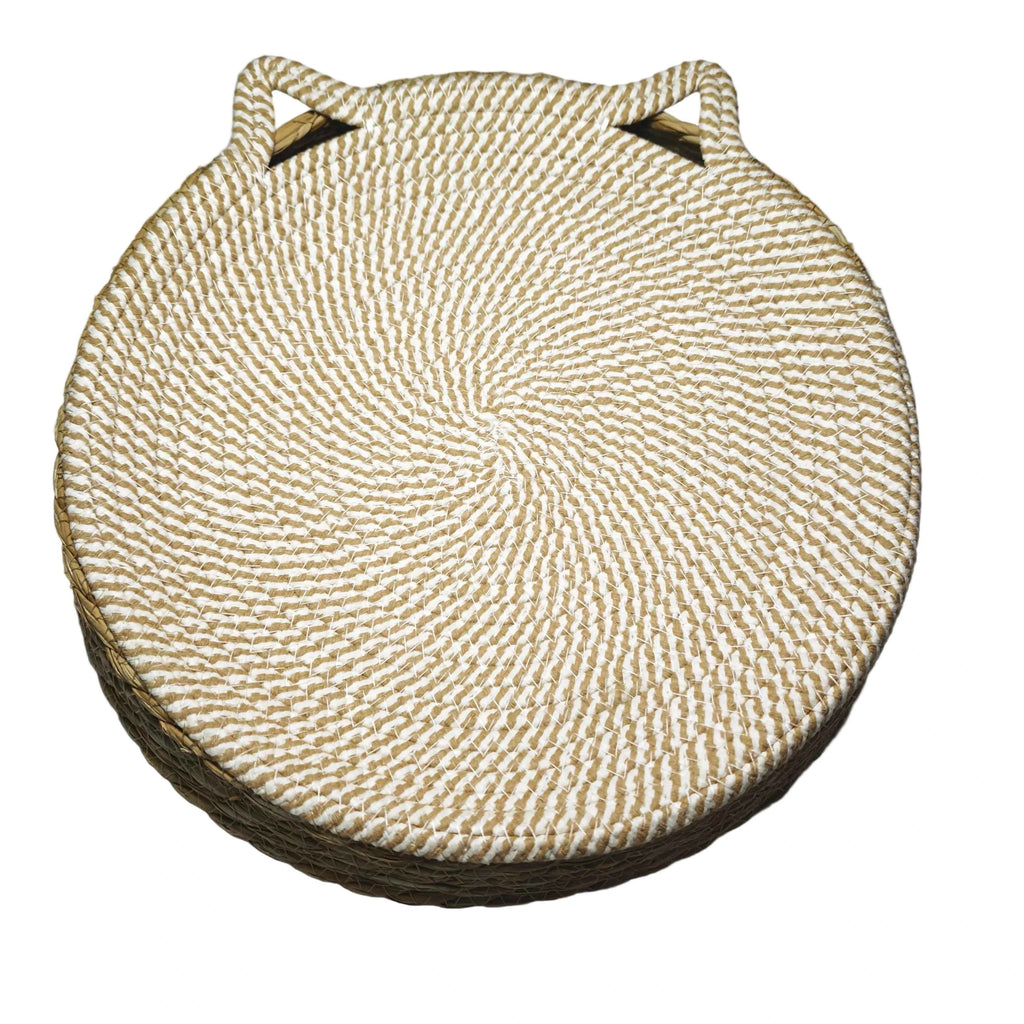 2-in-1 Round Cat Scratching Post and Bed