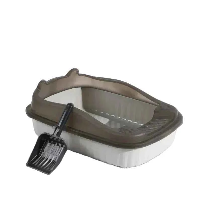 Half-Enclosed Anti-Splash Cat Litter Box - Luxe Whiskers