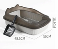 Half-Enclosed Anti-Splash Cat Litter Box - Luxe Whiskers
