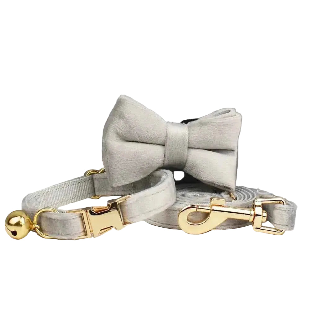 Luxe Bow Cat Collar Harness Set - Luxe Whiskers