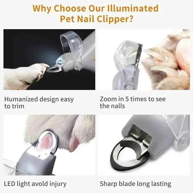 Cat Nail Clippers with LED Light - Luxe Whiskers