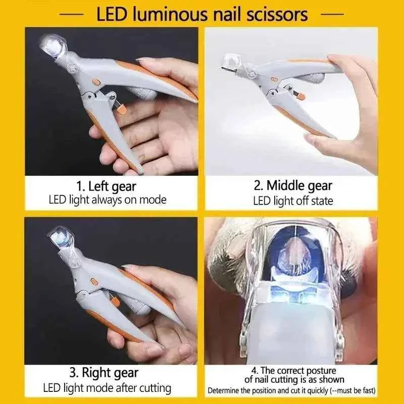 Cat Nail Clippers with LED Light - Luxe Whiskers