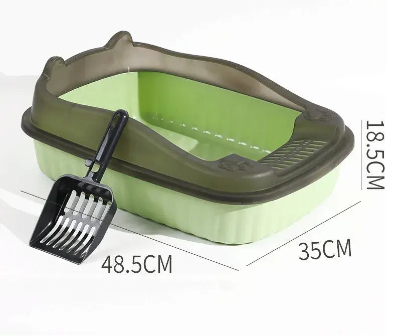 Half-Enclosed Anti-Splash Cat Litter Box - Luxe Whiskers