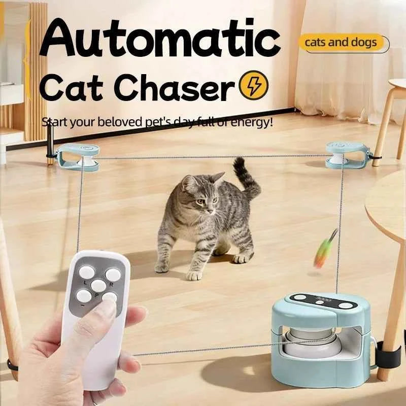 Cat Supplies Pet Running Interactive Indoor Cat Toy  Automatic/Remote DIY Speed  Adjustable  Exercise for Cats Cat accessories - Luxe Whiskers