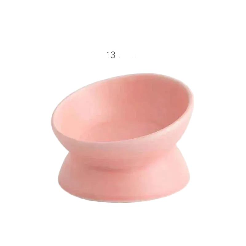 Tiltered Ceramic Cat Feeding Bowl - Luxe Whiskers