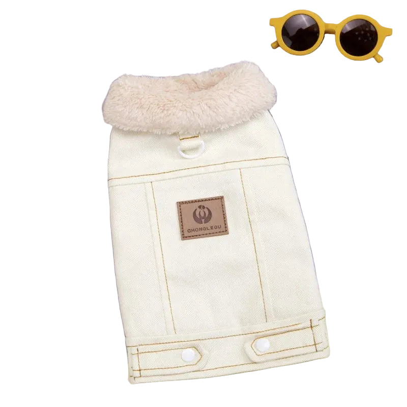 Winter Warm Dog Vest Jacket Fashion Soft Dog Clothes Classic Denim Puppy Down Coat Fleece Cat Jacket Coat Chihuahua Pet Outfits - Luxe Whiskers