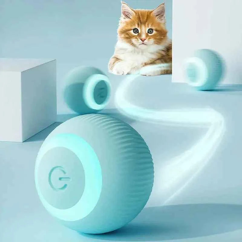 Cat Interactive Ball Smart Cat Toys Electronic Interactive Cat Toy Indoor Automatic Rolling Magic Ball PetAccessories - Luxe Whiskers