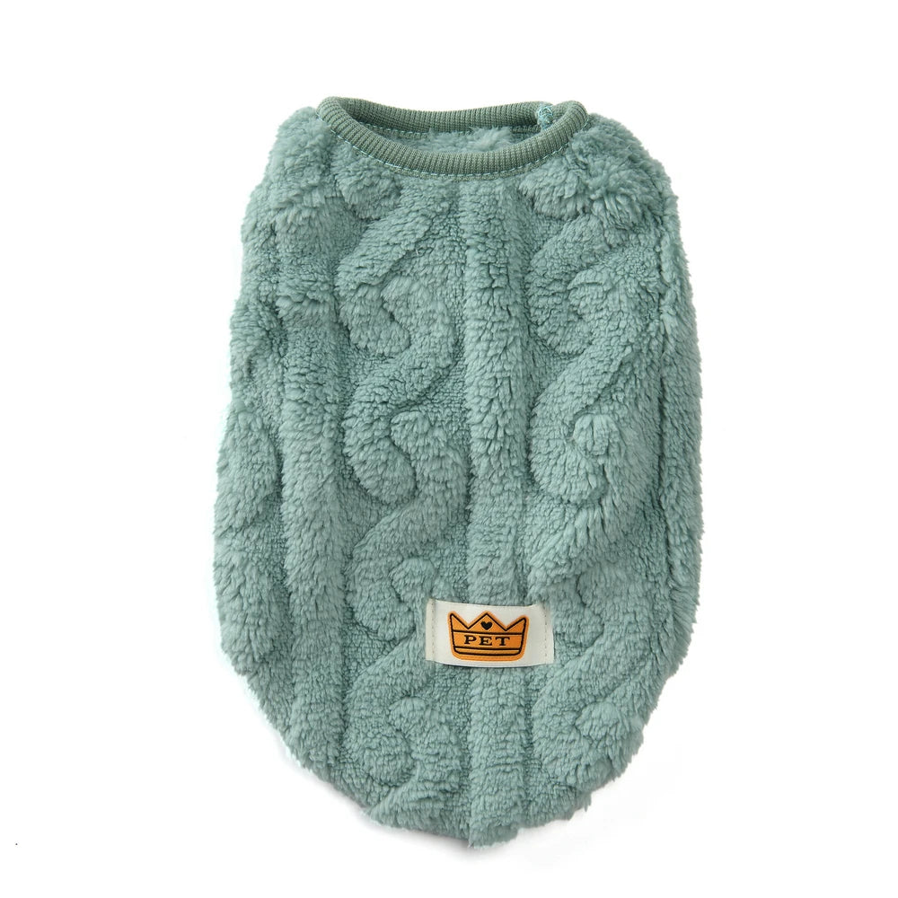 Winter Pet Clothes Warm Fleece Kitten Vest Coat For Small Cats Dogs Cozy Plush Solid Pullover Sleeveless Sweater Sphynx Costume - Luxe Whiskers