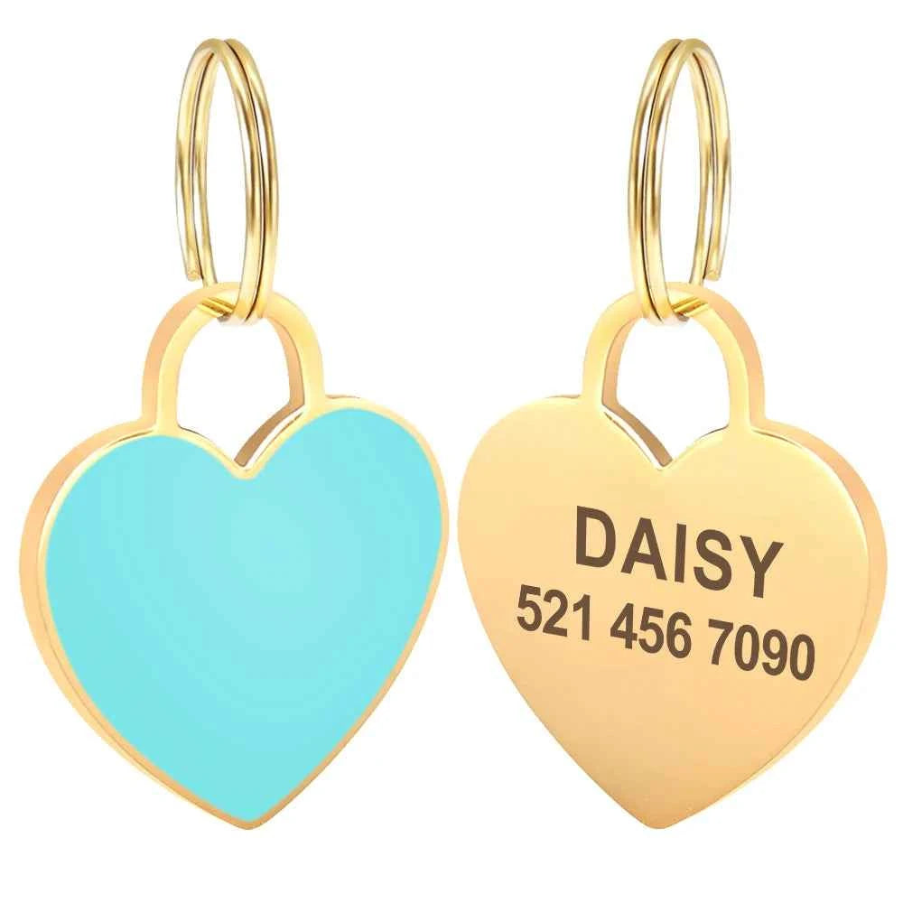 Heart ID Pet Tag - Luxe Whiskers