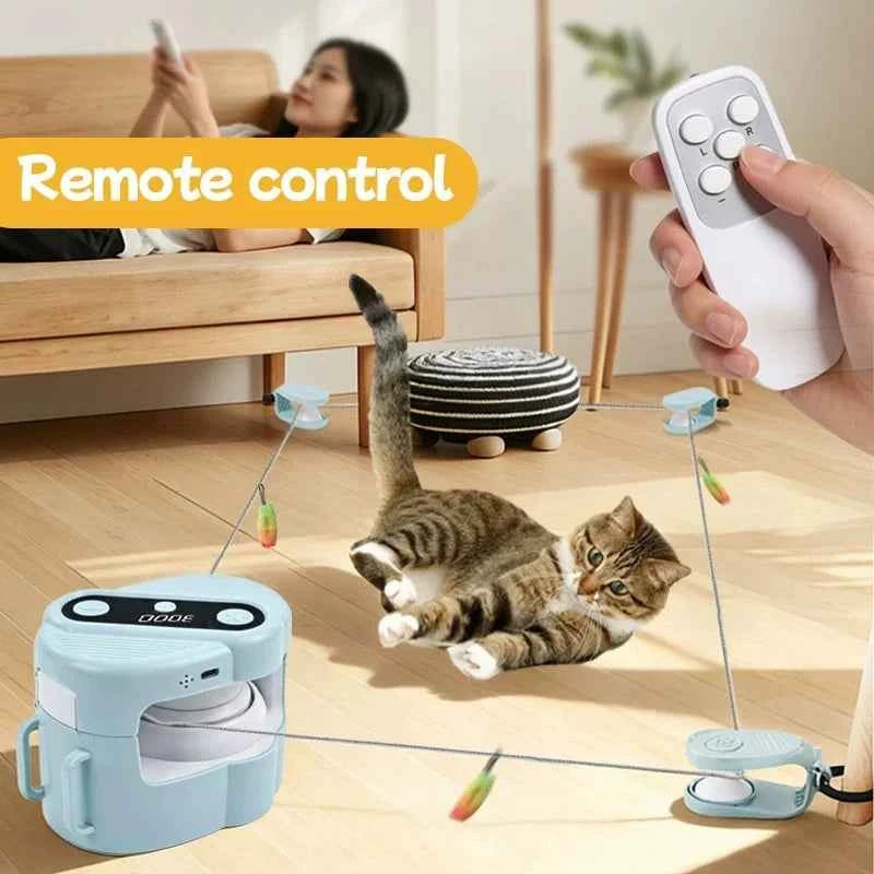 Cat Supplies Pet Running Interactive Indoor Cat Toy  Automatic/Remote DIY Speed  Adjustable  Exercise for Cats Cat accessories - Luxe Whiskers