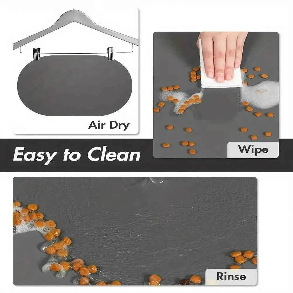 Oval Silicone Food Cat Placemat - Luxe Whiskers