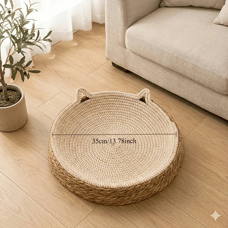 2-in-1 Round Cat Scratching Post and Bed
