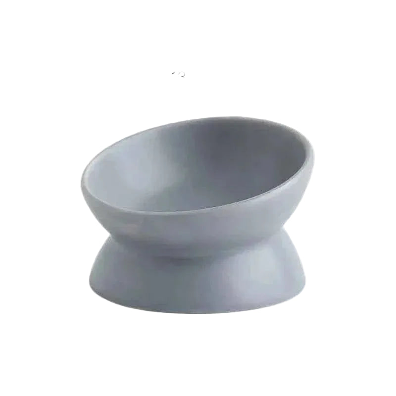 Tiltered Ceramic Cat Feeding Bowl - Luxe Whiskers