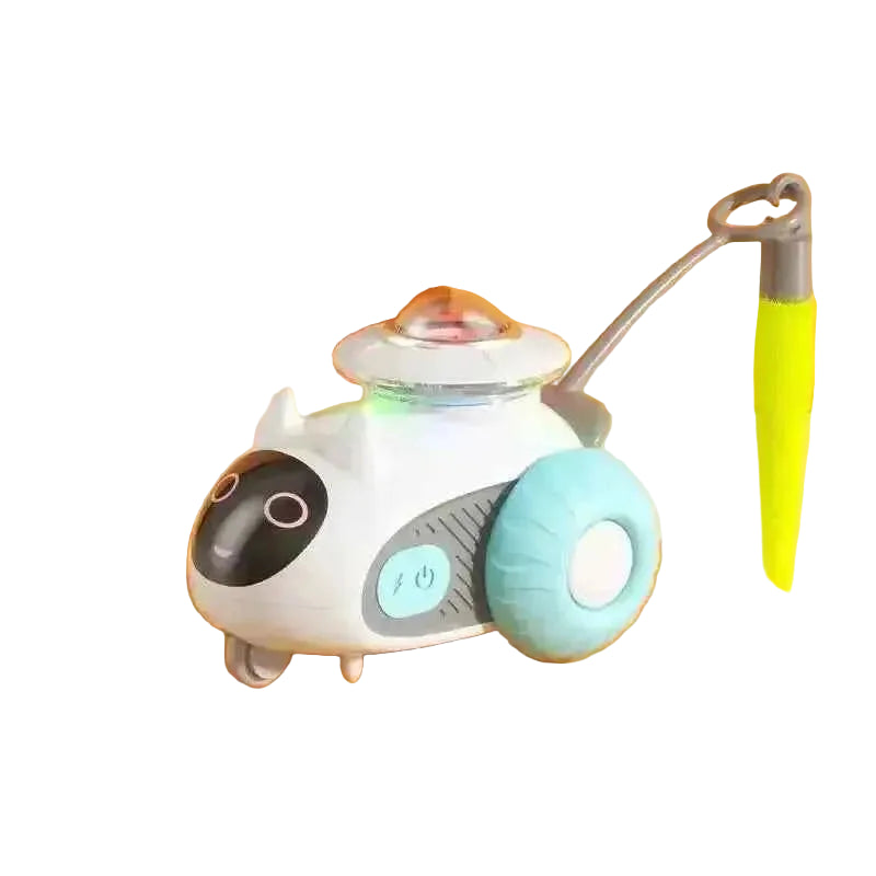 Cat Toys Car for Indoor Remote Control Smart Automatic Car with Tail Rechargeable LED Auto Moving Exercise Interactive Cat Toys - Luxe Whiskers