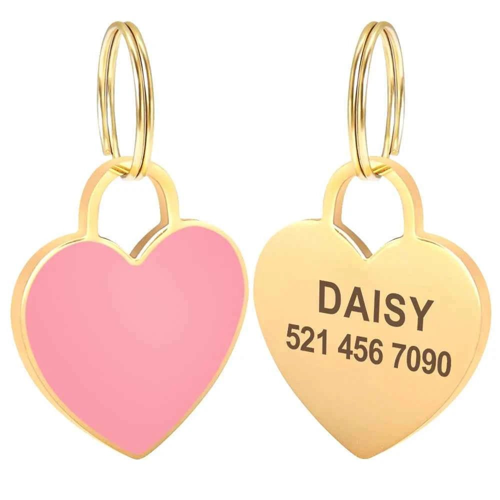 Heart ID Pet Tag - Luxe Whiskers