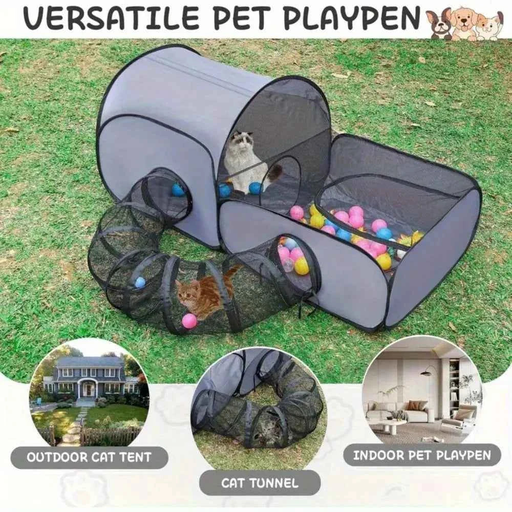 Portable Cat Play Pen - Luxe Whiskers