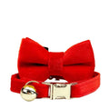 Velvet Bow Cat Collar - Yellow - Luxe Whiskers