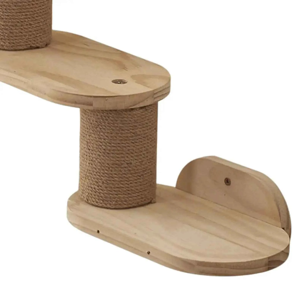 Wall Mounted Cat Furniture - 4 Step Climbing Shelves - Luxe Whiskers