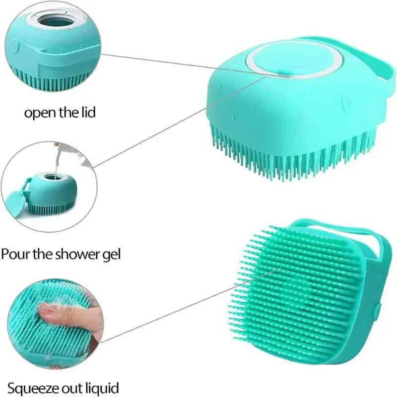 Silicone Bathing Cat Brush - Luxe Whiskers