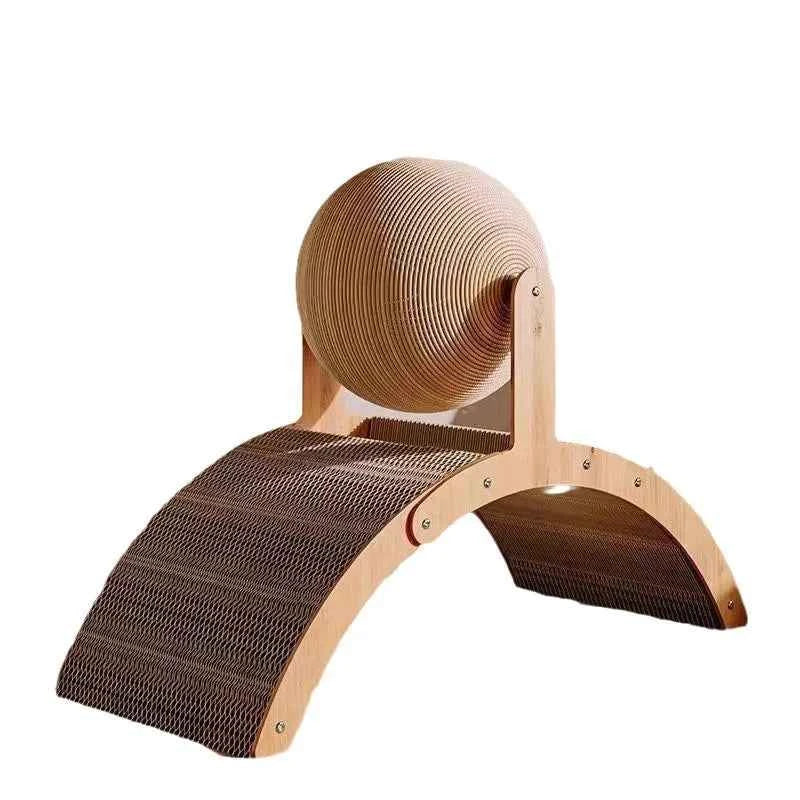 2 In 1 Wooden Cat Scratching Sisal Ball