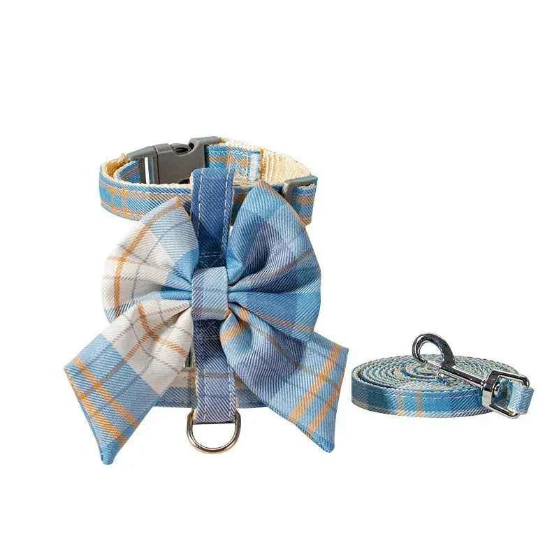 Large Bow Cat Collar Harness Set - Luxe Whiskers