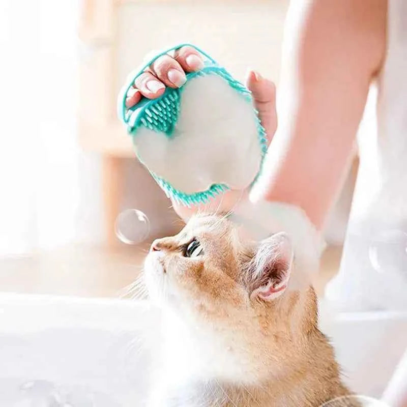 Silicone Bathing Cat Brush - Luxe Whiskers