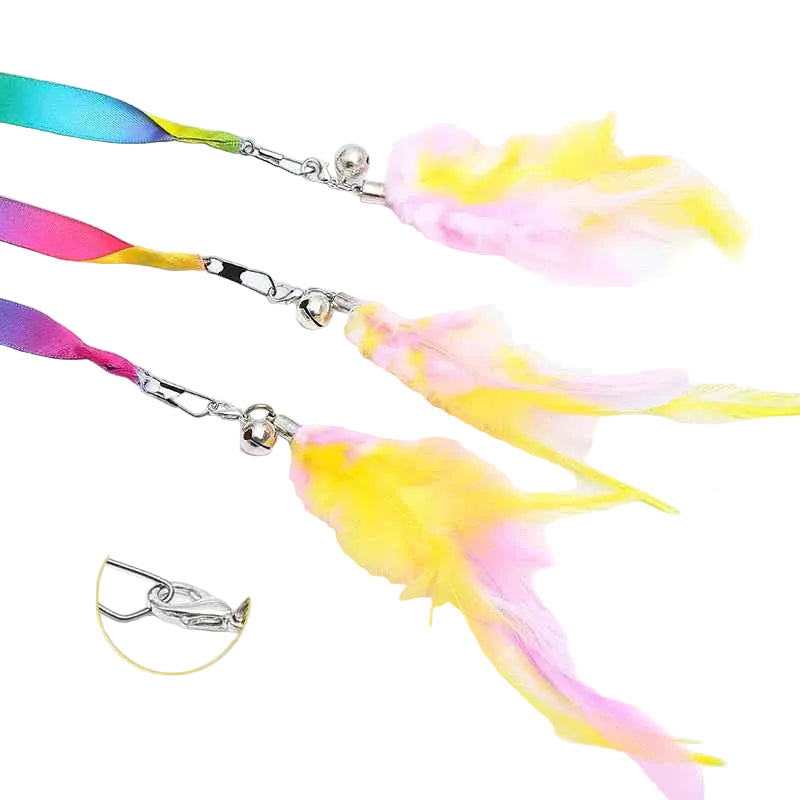 Satin Ribbon Teaser Cat Wand - Luxe Whiskers