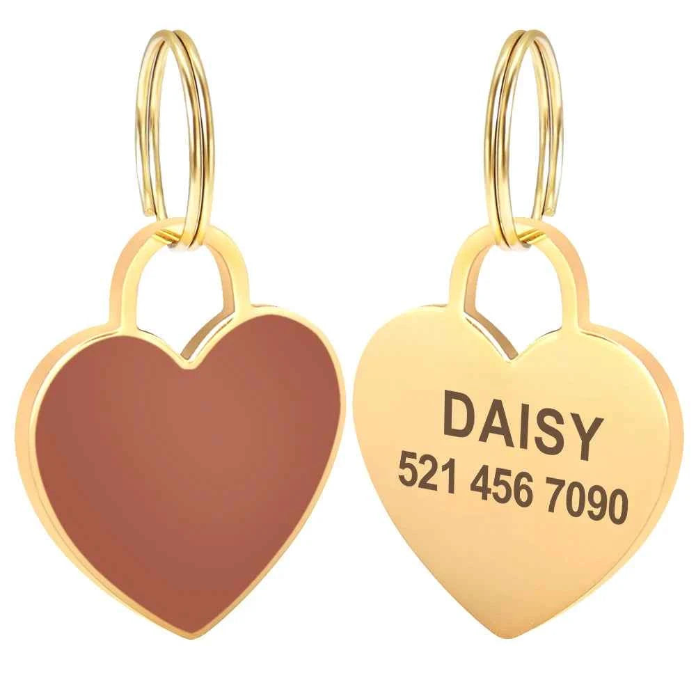 Heart ID Pet Tag - Luxe Whiskers