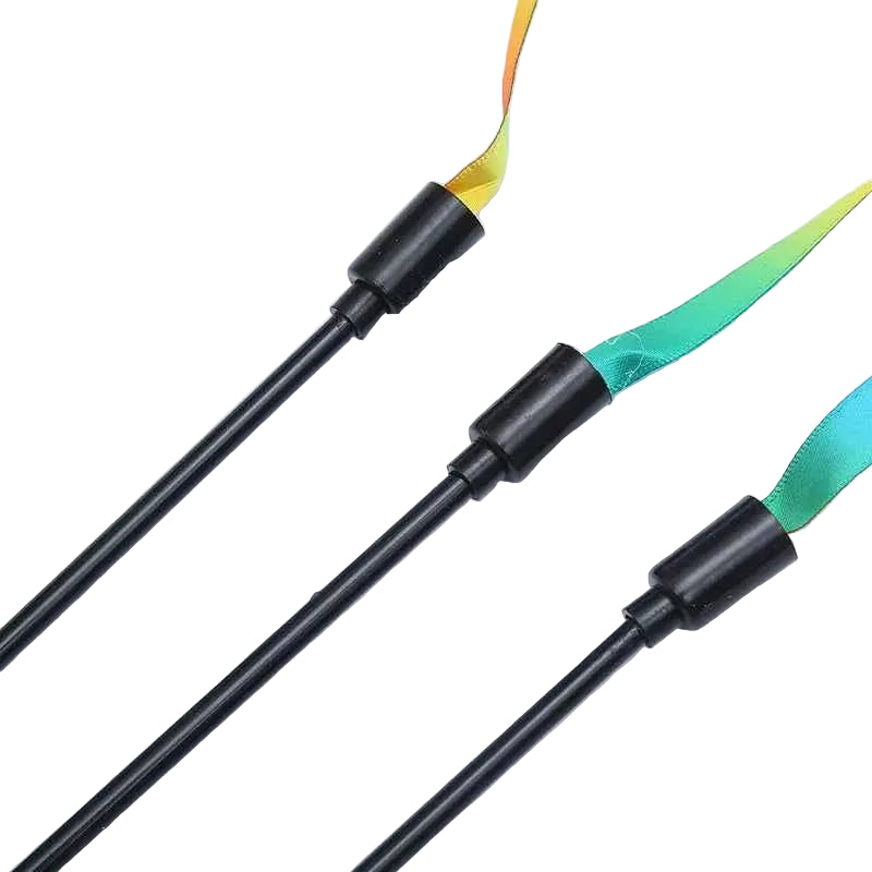 Simulation Feather Interactive Cat Toy Satin Ribbon Bell Cat Stick Toys Kitten Playing Teaser Wand Toy Cat Supplies Accessories - Luxe Whiskers