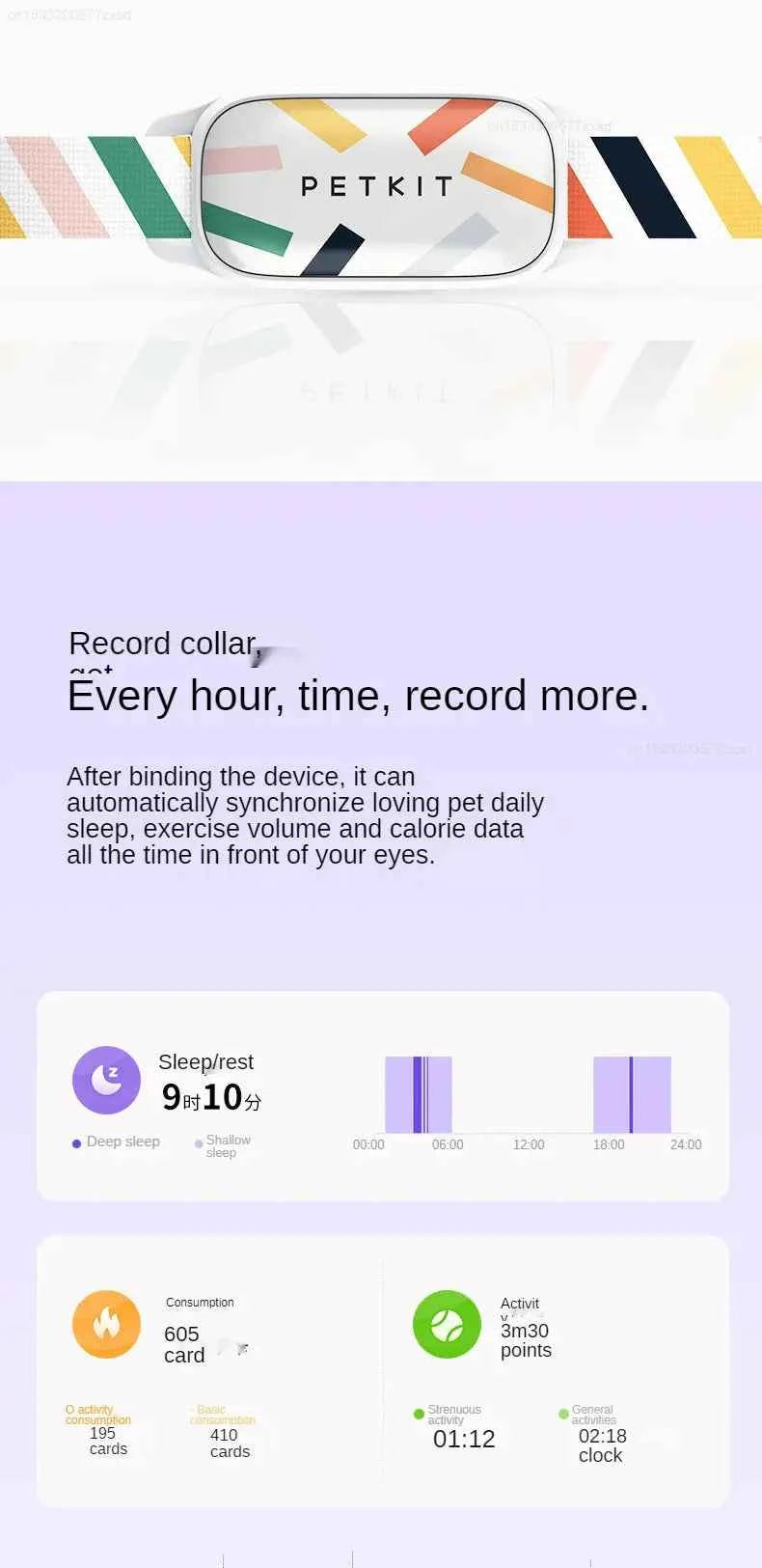 PETKIT Smart Cat Tracker Collar - Luxe Whiskers