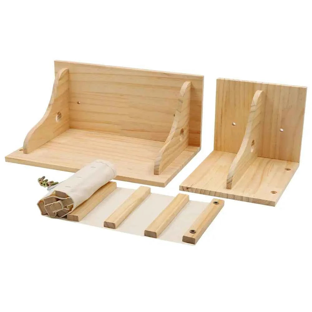 Wall-Mounted Furniture - Set Of 2 Shelves with 1 Bridge Ladder - Luxe Whiskers