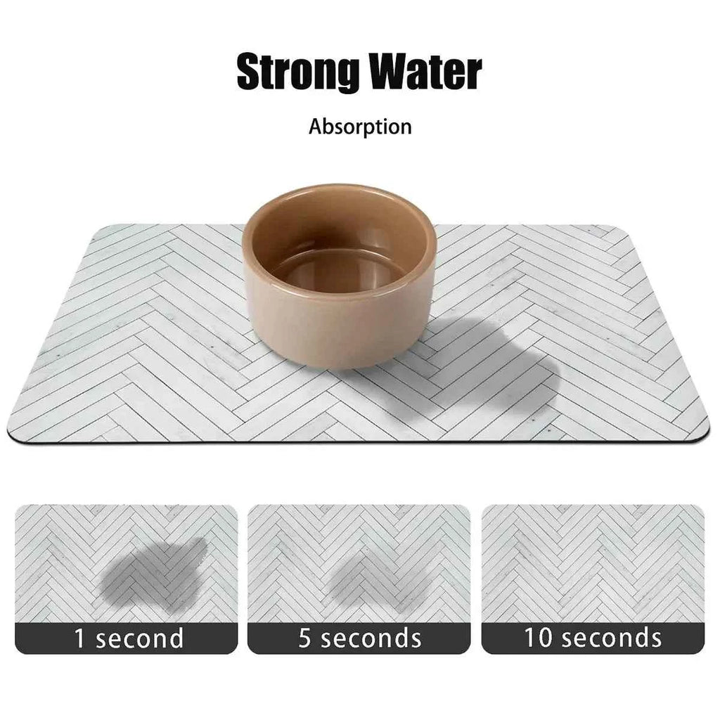 Absorbent Cat Food Mat - Luxe Whiskers