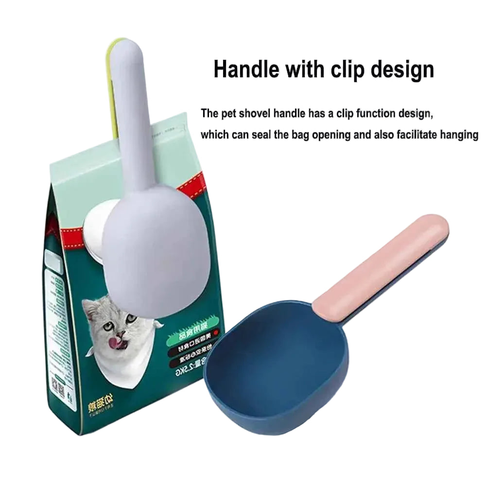 Pet Food Shovel with Sealing Bag Attachment - Luxe Whiskers