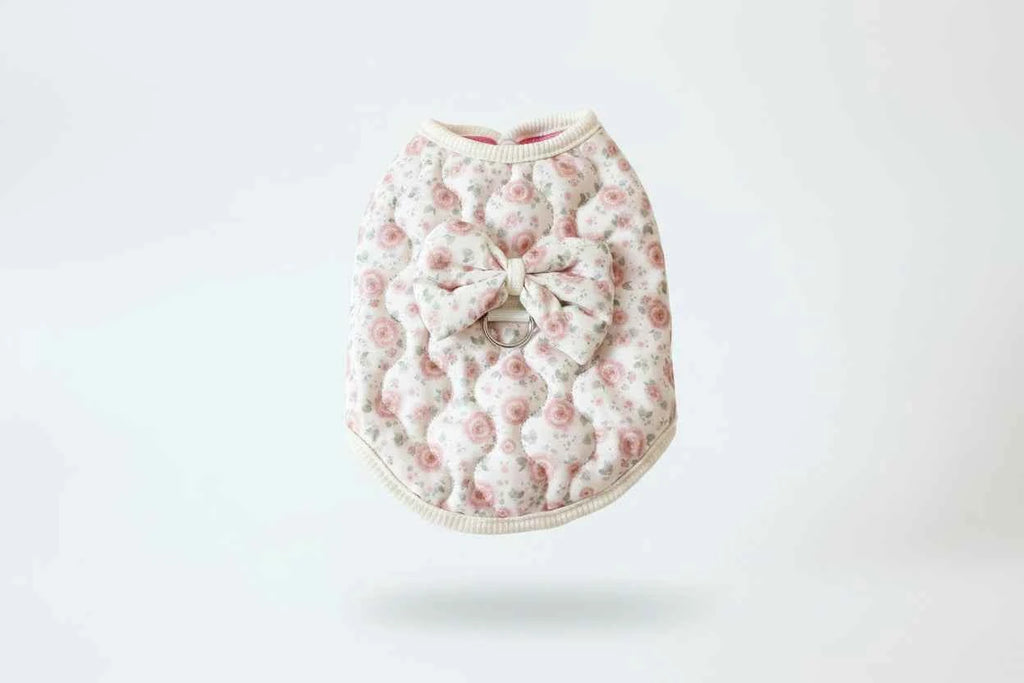 Floral Bow Tie Cat Vest