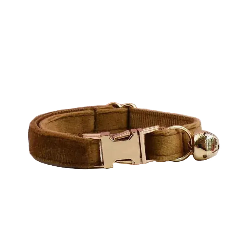 Velvet Bow Cat Collar - Pink - Luxe Whiskers