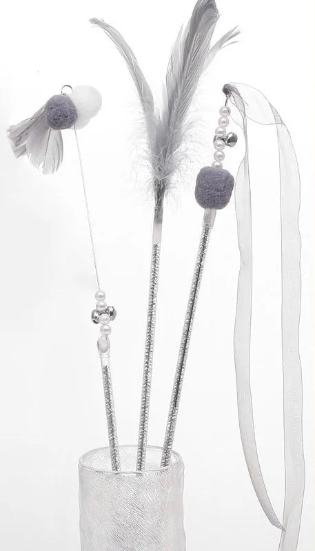 3/4 PCS Cat Feather Teasing Wand - Luxe Whiskers