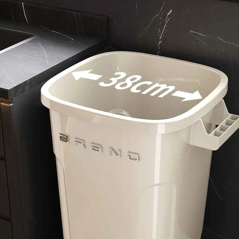 Household wheeled kitchen trash can with large capacity, no need to bend over, high appearance level, horizontal type trash can