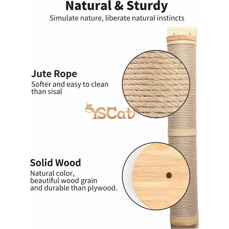 Modern Luxury Wood Cat Tree - Luxe Whiskers