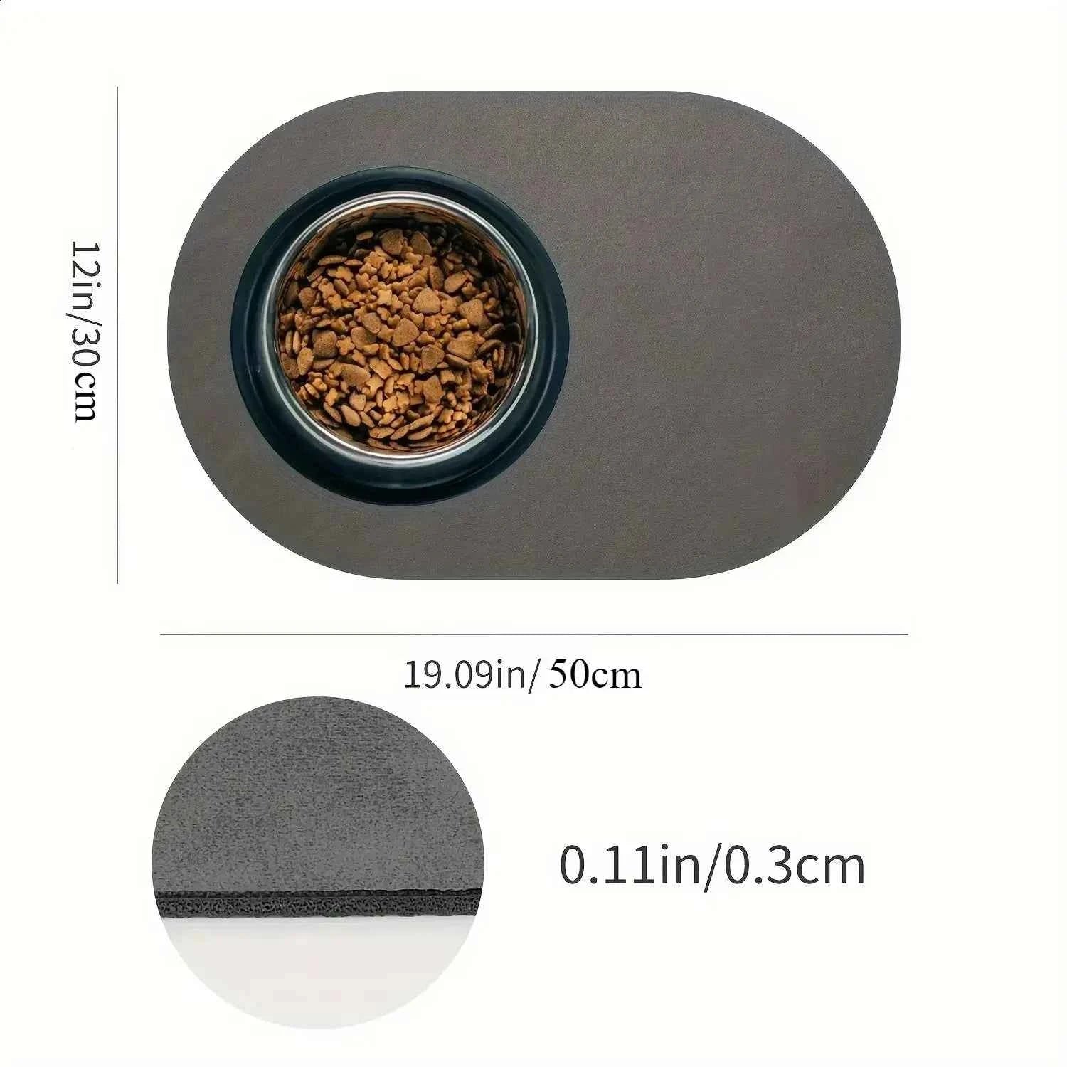 Oval Silicone Food Cat Placemat - Luxe Whiskers