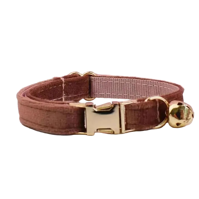 Velvet Bow Cat Collar - Pink - Luxe Whiskers