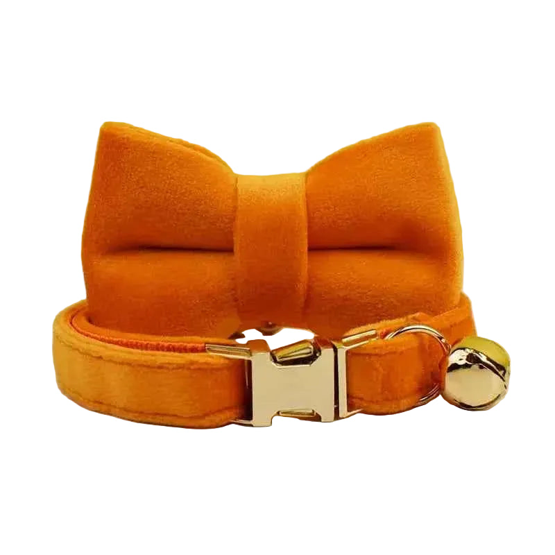 Velvet Bow Cat Collar - Luxe Whiskers