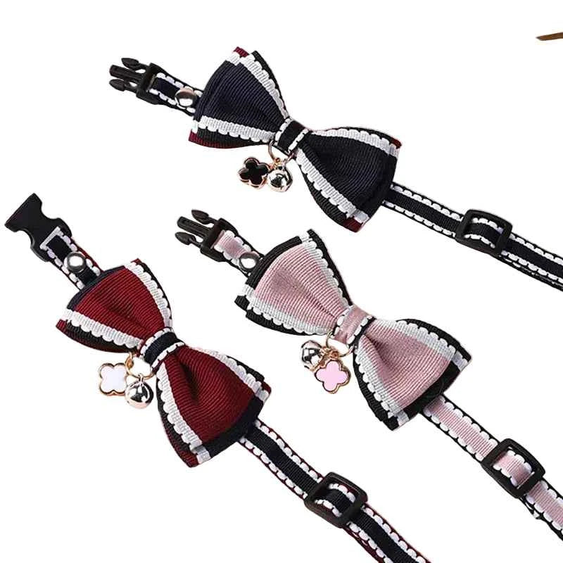 Cute Adjustable Bow Cat Collar